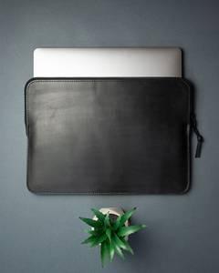 Housse de protection pour ordinateur portable et organiseur de dossiers en cuir véritable professionnel avec couleur et marque personnalisées LLS-0007B - Product Image 5