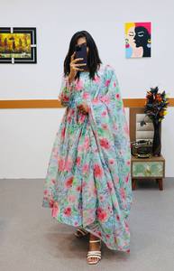 Algodón paquistaní Salwar Kameez Anarkali vestido trajes vestidos Salwar Kameez para mujeres vestidos indios - Product Image 2