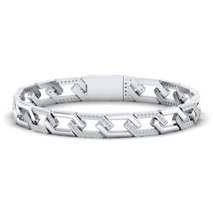 REYES-Bracelets de tennis moissanite certifiés GRA en or blanc 14 carats sur mesure, cadeau d'anniversaire de luxe, bijoux fins pour femmes - Product Image 1