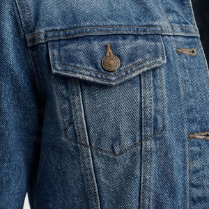 Custom 2026 Women Denim Jacket Casual Outwear Fall Button <b>Coat</b> Oversize Plain Dyed Cotton Fashion Streetwear - Product Image 5