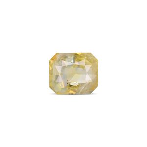 Zafiro Bicolor de 3.96 Quilates (Pitambari) Corte Esmeralda Facetado, Piedra Natural Sintética Suelta, Gema Roja con 3mm de Altura - Product Image 1
