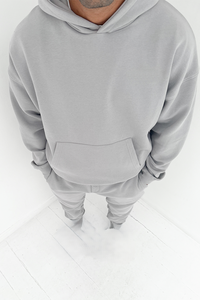 Nuevo fabricante de chándal holgado de moda, chándales de algodón de alta calidad para hombre, conjunto con Sudadera con capucha y pantalón, conjunto de dos piezas - Product Image 5