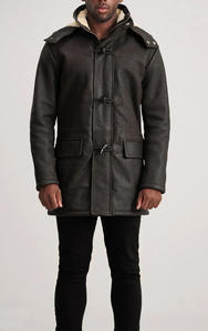 Veste bomber en cuir de haute qualité avec logo personnalisé de la meilleure qualité, col montant surdimensionné, imperméable et respirante pour hommes - Product Image 3