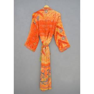 Bata de baño de seda con cinturón ajustable para dama de honor, traje de baño Vintage para mujer, para verano - Product Image 5