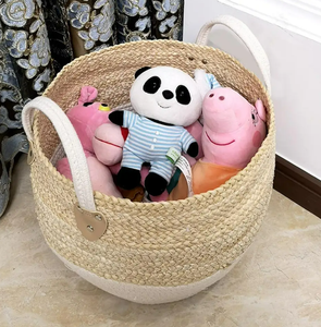 New Home Storage Organization <b>Jute</b> Toy Storage <b>Basket</b> & Laundry Kitchen <b>Jute</b> Kitchen Vegetable Storage <b>Basket</b> <b>Jute</b> Rope <b>Basket</b> - Product Image 4