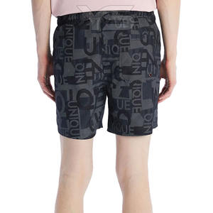 Short de surf respirant pour homme conçu sur mesure avec cordon de serrage, impression par transfert par sublimation, méthode de tissage non tissé - Product Image 3
