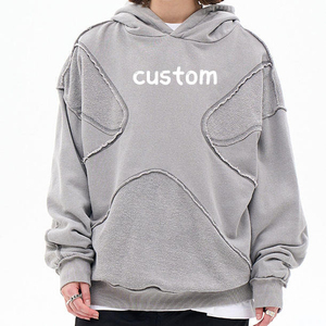 Wholesale 100%Cotton Blank Thick French Terry High End Design Heavy Weight Oversized Fit Custom Print Logo Men's Custom Hoodies - Product Image 1