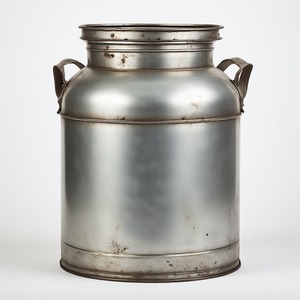 Elegante lata de leche galvanizada con acabado en tono plateado Artesanía artesanal diseñada para interiores decorativos y funcionales - Product Image 4