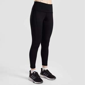 Pantalon de sport et décontracté Core Comfort pour femme, taille XL, noir, sans couture, extensible, en tricot, avec logo à la taille, pour la gym et le yoga - Product Image 3