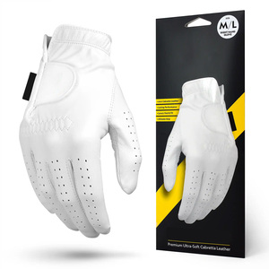 Breathable Cabretta Golf Gloves With Custom Embroidery Logo Printing Tag Label Branding <b>And</b> Packaging For Teamwear Or Sales - Product Image 1