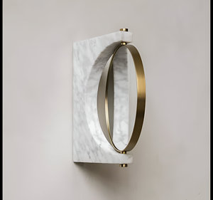 Pequeño espejo de mármol para pared y escritorio Compacto Mini espejo de maquillaje Diseño elegante para un uso elegante en el hogar y en los viajes - Product Image 2