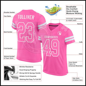 Maillot de football américain à manches courtes et séchage rapide pour homme Maillot respirant Vente en gros Chemise Sublimation Technique - Product Image 4