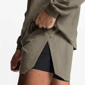 Activo transpirable ligero elegante con bolsillos traseros y laterales Entrenamiento de natación de carrera con forro pantalones cortos para correr - Product Image 5