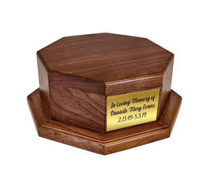 Urna de Madera Octogonal de Estilo Minimalista Personalizada para Cenizas Humanas con Base, Recuerdo para Cenizas, Artículos Funerarios Conmemorativos - Product Image 6