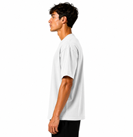 T-Shirt Premium 100% Coton 180g Homme Manches Courtes Blanc Col Rond pour un Style Décontracté Blanks Molo 68 Fabriqué en Italie