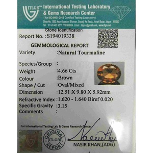Pierre précieuse tourmaline facettée de 4,66 carats, couleur marron, styles diamant taillé, émeraude ovale, marquise, aigue-marine, tanzanite - Product Image 4