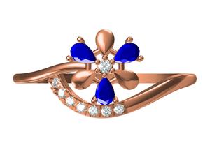 Élégante bague de fiançailles en diamant plaqué or rose 18 carats de haute qualité Best-seller Certification IGI Anniversaire de mariage tendance - Product Image 4