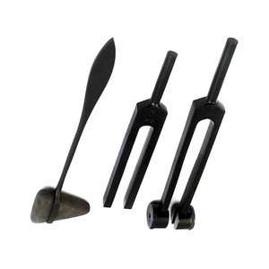Tenedores de ajuste de aleación de aluminio, Juego de 3 tenedores de ajuste de COLOR negro para sonido, orejas curativas, instrumentos - Product Image 3