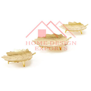 Hot Selling Brass Antique Leaf Bowl Platter for Home Decor/Hot Selling Tree Leaf Serving Platter for Kitchenware Usage/Low Price - Product Image 3