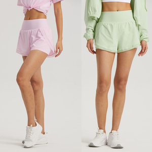 Ropa deportiva de entrenamiento de cintura alta sin costuras Pantalones cortos de yoga Fitness personalizado para mujer - Product Image 2