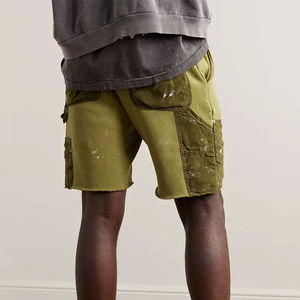 Wholesale Custom Made Terry Cloth Splattered <b>Paint</b> Men 5 Inch Inseam Shorts Custom Logo Cargo Shorts - Product Image 5