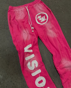 Conjunto de Sudadera con Capucha y Pantalones Deportivos de Poliéster/Algodón con Lavado Ácido, Bordado, Pierna Ancha, Estilo Patchwork, Desgastado, para Invierno - Product Image 6