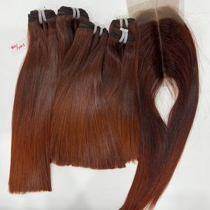 SDD pour OMBRE Extensions de cheveux Remy lisses en deux parties blondes Cheveux humains vietnamiens naturels Prix de gros pour la fabrication de perruques - Product Image 6