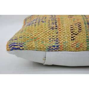 Multicolor lana Patchwork Kantha 14x14 pulgadas tejido decorativo almohada con patrón Vintage - Product Image 4