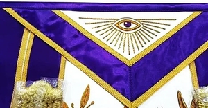 Maçonnique Regalia 32 degrés Rite écossais Logo personnalisé conception tablier brodé vente chaude Master Piece boucle ceinture couture - Product Image 6