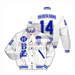 Men's Letterman Fraternity Greek Wear Jacket Eco-Friendly Quick Dry Front Logo Customizable Colors & Sizes Winter Varsity Jacket - Product Image 3