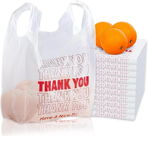 Venta al por mayor de camisetas de PET impresas personalizadas, bolsa de embalaje, almacenamiento de alimentos reutilizable, supermercado, compras, chaleco con asa para embalaje - Product Image 5