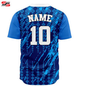 Maillot de baseball bicolore, uniforme de baseball avec impression par sublimation de qualité professionnelle et tissu en maille respirant - Product Image 2