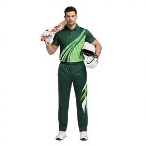 Conjunto de Uniforme de Cricket Sublimado Personalizado para Unisex, Jersey de Manga Corta de Spandex/Algodón de Secado Rápido, Pantalones, Fabricante de Ropa Deportiva para Equipos - Product Image 1