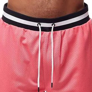 2024 logotipo personalizado High Street Mid Quick Dry poliéster malla gimnasio entrenamiento pantalones cortos hombres Casual Fitness patrón sólido tamaño 6XL - Product Image 5