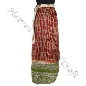 Wholesale Price High Quality Reversible Two Layer <b>Silk</b> Wrap <b>Skirt</b> Boho Stylish Multi Color Summer Wear Comfortable Fashion Boho - Product Image 4