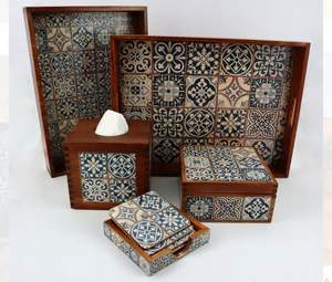 ถาดเสิร์ฟไม้วอลนัททรงสี่เหลี่ยมผืนผ้าขนาดใหญ่หรูหราทันสมัยสำหรับตกแต่งบ้านห้องครัวขายส่งปาร์ตี้ - Product Image 4