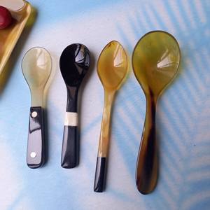 Juego de plato de cuchara de cuerno, nuevo diseño, cuchara de café brillante, plato para servir, vajilla decorativa de Vitrapro - Product Image 2