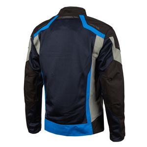 Veste de moto coupe-vent bleue et noire la plus vendue pour hommes - Product Image 2