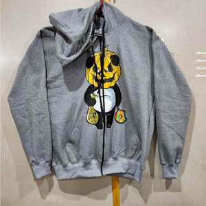 Men's 100% Cotton Puffer Pullover Hoodie | Winter Solid Pattern <b>Lined</b> <b>Fleece</b> Breathable Eco-Friendly Customizable Sizes OEM Logo - Product Image 3