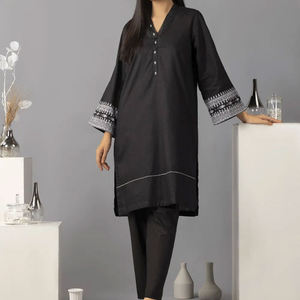 Nouveautés de haute qualité, kameez pakistanais à manches longues pour femmes, kurtis fabriqués au Pakistan, style décontracté, logo et couleurs personnalisés, service OEM - Product Image 3