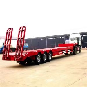 High Quality Original Double Axle Flatbed Car and Truck Trailer with LED Lights <strong>Steel</strong> Platform Dump Trailer for Car Transport - Product Image 2
