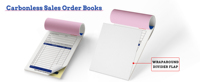 Carnet de factures de commande personnalisé avec logo, carnet autocopiant NCR, lot de 6, 2 feuillets, blanc et jaune, 50 jeux par carnet avec carnet de reçus en carton