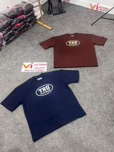 Streetwear sérigraphié soleil fondu acide lavage t-shirt personnalisé Vintage 100% coton poids lourd en détresse soleil fané Boxy T-Shirts - Product Image 5