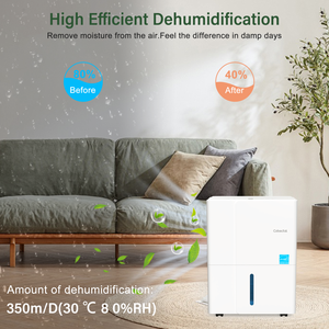 โคเบคทัล 1500 ตร.ม. เครื่องลดความชื้นอัจฉริยะ Ft. Energy Star เงียบสำหรับบ้าน พื้นที่คลานงอได้ ใช้ไฟฟ้า น้ำยา R410A R290 แบบพกพา สำหรับรถบ้าน มาตรฐาน ROHS ผลิตจากพลาสติก - Product Image 3