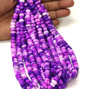 Hermosas Cuentas de Ópalo Lavanda Oscuro con Puntos Rosados, Forma Redonda Lisa, 7-10 mm, Cuentas de Piedra Preciosa de Ópalo Sombreado, Cuentas de Ópalo Natural de Calidad A - Product Image 4