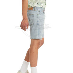 Pantalones cortos vaqueros informales de corte holgado para hombre Patrón sólido Ajuste regular Hecho en Pakistán - Product Image 2