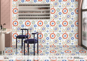 Azulejos de Cerámica de Porcelana Pulida de Aspecto Abstracto de 600x600 mm, Superficie 3D R5 Brillante, Grado Superior, Azulejos de 2x2 Pies para Paredes y Pisos de Diseño - Product Image 3