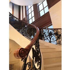 Scandinavian phong cách trong nhà nhôm cầu thang lan can sàn gắn kết gỉ bằng chứng kết thúc cho đương đại lan can tay vịn - Product Image 4