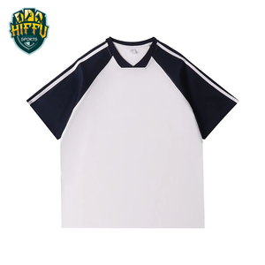 HIFFU SPORTS WEAR Camisetas Deportivas con Cuello en V para Hombre y Mujer, 180 Gramos, 100% Algodón/Poliéster, Secado Rápido, Transpirable, Marca Privada - Product Image 3