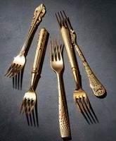 Ensemble de couverts artisanaux forgés à la main pour la décoration de cuisine sur mesure à un prix très abordable
